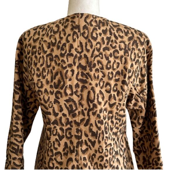 Carol Anderson by Invitation Animal Print Pockets Longer Duster Jacket Size XS - Picture 6 of 13